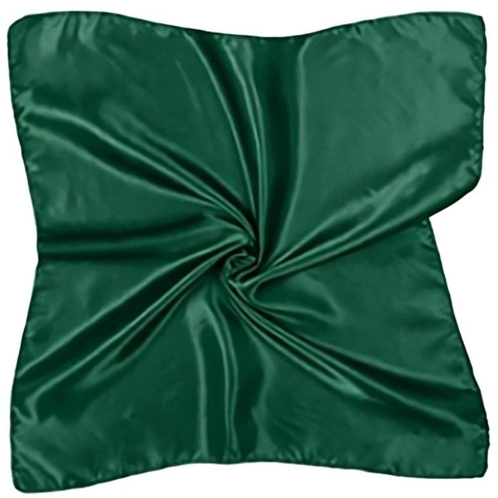 Satin Square Scarf - Forest Green Silky
